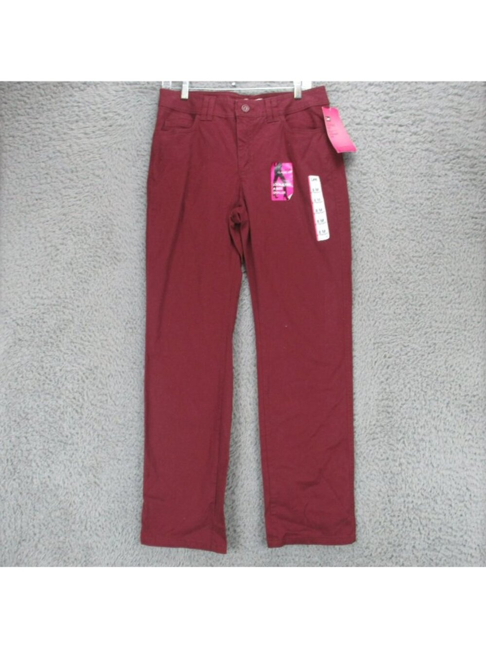 Lee Pants Womens 8 Red Aged Wine Stretch Denim Classic Fit Straight Leg *NWT*